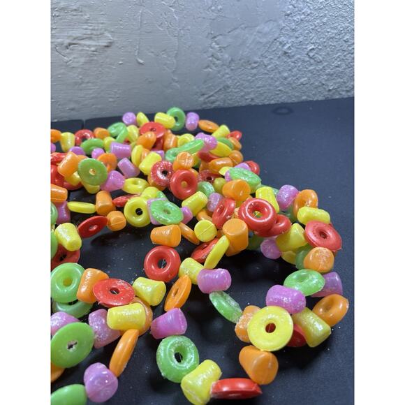 Blow Mold Life Saver & JuJu Beans Vtg Christmas Garland Plastic Hong Kong 18' - Picture 5 of 7